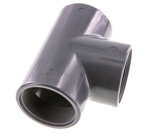 Tee Fitting Rp2 1/2'' Pvc-u EN 1452-3 16bar (224.8psi)