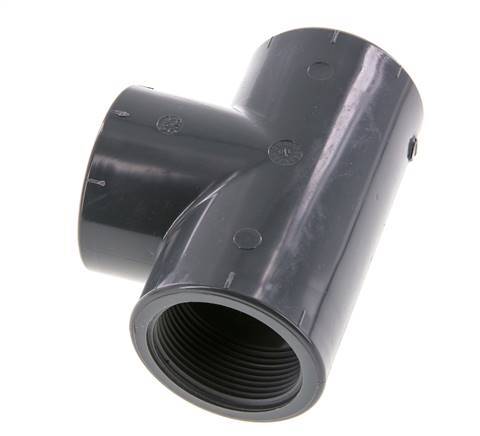 Tee Fitting Rp1 1/2'' Pvc-u EN 1452-3 16bar (224.8psi)