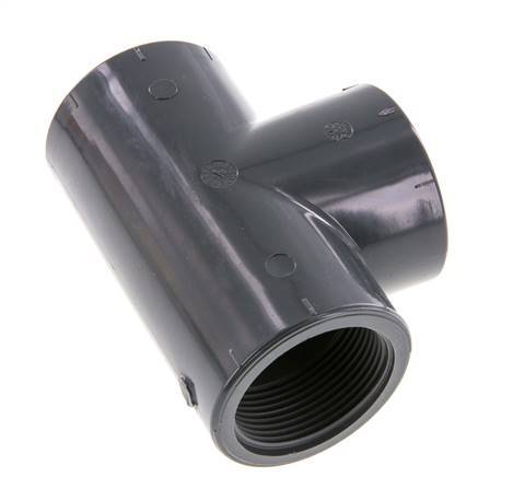Tee Fitting Rp1 1/2'' Pvc-u EN 1452-3 16bar (224.8psi)