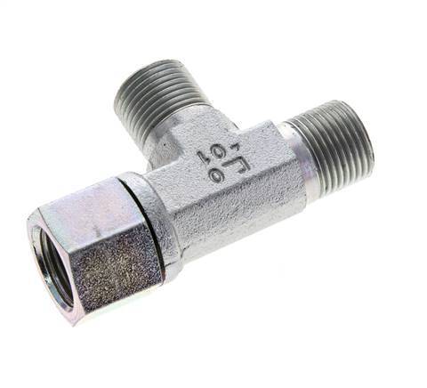 Tee Fitting G3/8'' Male x Female Steel Hydraulic 325bar (4566.25psi)