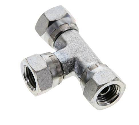 Tee Fitting G1/4'' Female Steel Hydraulic 400bar (5620.0psi)