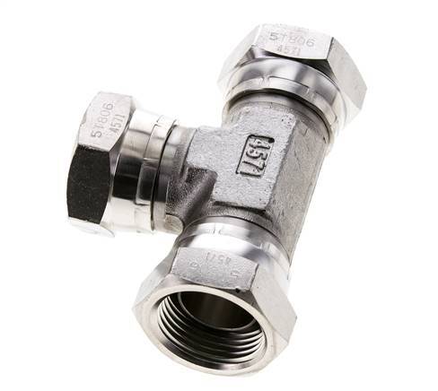 Tee Fitting G1'' Female Stainless steel Hydraulic 150bar (2107.5psi)