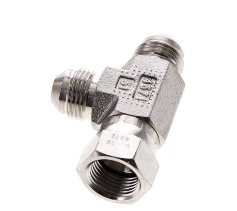 JIC Tee Fitting UNF 3/4''-16 Female x Male Stainless steel 350bar (4917.5psi)