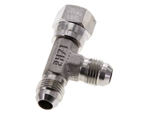 JIC Tee Fitting UNF 9/16''-18 Female x Male Stainless steel 350bar (4917.5psi)