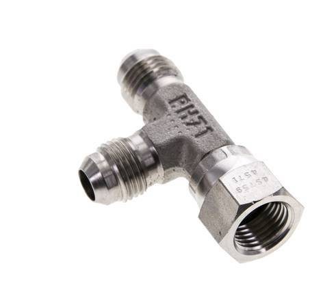 JIC Tee Fitting UNF 9/16''-18 Female x Male Stainless steel 350bar (4917.5psi)