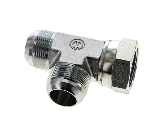 JIC Tee Fitting UN 1-5/8''-12 Female x Male Steel 210bar (2950.5psi)