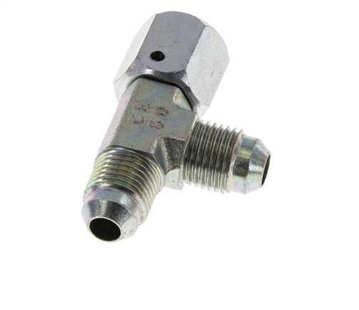 JIC Tee Fitting UNF 1/2''-20 Female x Male Steel 350bar (4917.5psi)