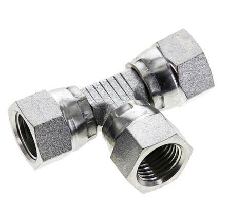 JIC Tee Fitting UNF 1/2''-20 Female Steel 275bar (3863.75psi)