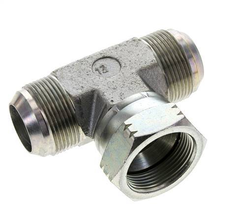 JIC Tee Fitting UN 1-5/8''-12 Male x Female Steel 210bar (2950.5psi)