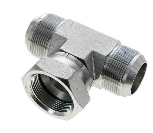 JIC Tee Fitting UN 1-7/8''-12 Male x Female Steel 170bar (2388.5psi)