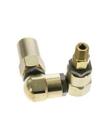 Swivel Joint 3/8'' NPT Male x 1/2'' NPT Female Z-shape Steel FKM 350bar (4917.5psi)