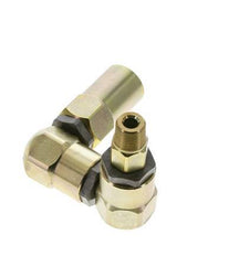 Swivel Joint 3/8'' NPT Male x 1/2'' NPT Female Z-shape Steel FKM 350bar (4917.5psi)