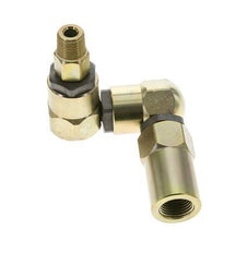 Swivel Joint 3/8'' NPT Male x 1/2'' NPT Female Z-shape Steel FKM 350bar (4917.5psi)