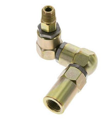 Swivel Joint 3/8'' NPT Male x 1/2'' NPT Female Z-shape Steel PTFE 350bar (4917.5psi)