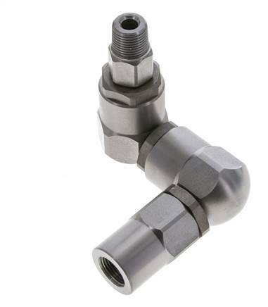 Swivel Joint 3/8'' Male R x Female Rp Z-shape Steel NBR 350bar (4917.5psi)