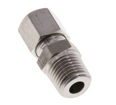 R 1/4'' Male x 8LL Stainless steel Straight Cutting Ring 100 Bar DIN 2353