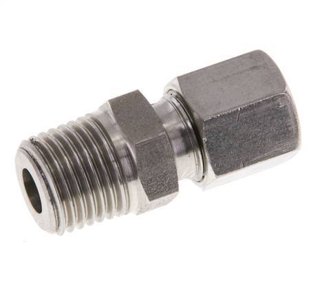 R 1/4'' Male x 8LL Stainless steel Straight Cutting Ring 100 Bar DIN 2353