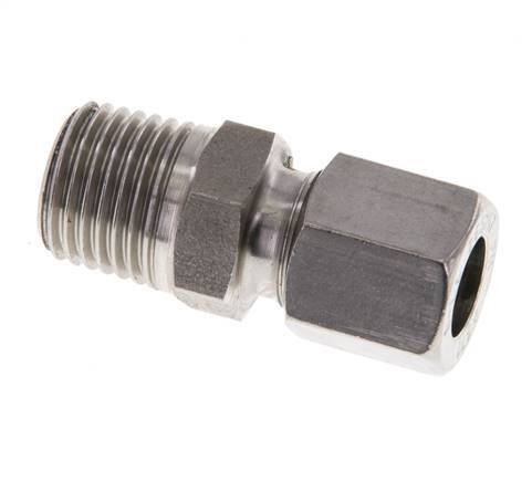 R 1/4'' Male x 8LL Stainless steel Straight Cutting Ring 100 Bar DIN 2353
