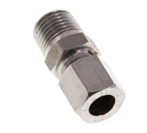 R 1/4'' Male x 8LL Stainless steel Straight Cutting Ring 100 Bar DIN 2353