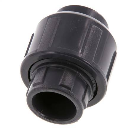 PVC Union Fitting Socket 16x34mm FKM [2 Pieces]