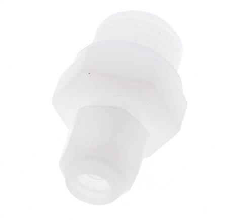 8x10mm & G1/8'' PVDF Straight Hose Fitting with Male Threads 10bar/145psi