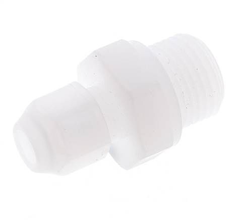9x12mm & G3/8'' PVDF Straight Hose Fitting with Male Threads 10bar/145psi