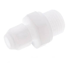 8x10mm & G1/4'' PVDF Straight Hose Fitting with Male Threads 10bar/145psi