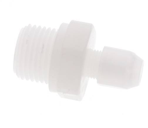 4x6mm & G1/2'' PVDF Straight Hose Fitting with Male Threads 10bar/145psi