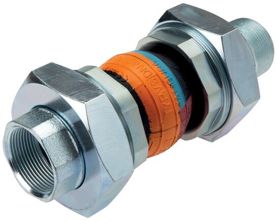 Threaded Rubber Expansion Joint DN40 R 1-1/2'' (Male)-R 1-1/2'' (Male) NBR
