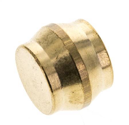 15mm Brass Closing Plug for Compression Ring Fittings 82 Bar DIN EN 1254-2
