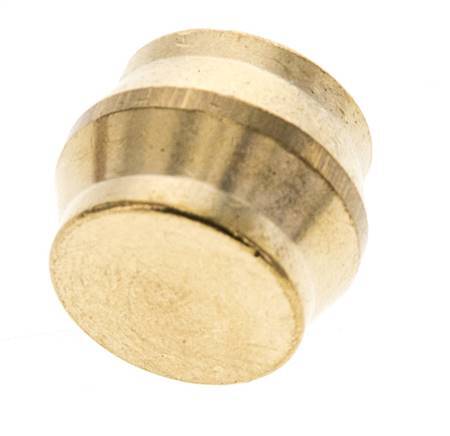 15mm Brass Closing Plug for Compression Ring Fittings 82 Bar DIN EN 1254-2
