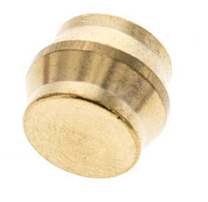 15mm Brass Closing Plug for Compression Ring Fittings 82 Bar DIN EN 1254-2