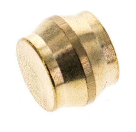 15mm Brass Closing Plug for Compression Ring Fittings 82 Bar DIN EN 1254-2
