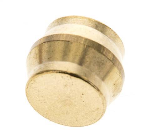 15mm Brass Closing Plug for Compression Ring Fittings 82 Bar DIN EN 1254-2