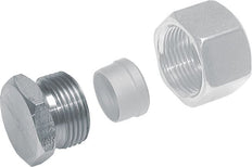 12L Zinc plated Steel Closing Plug for Tubes 315 Bar DIN 2353 [2 Pieces]