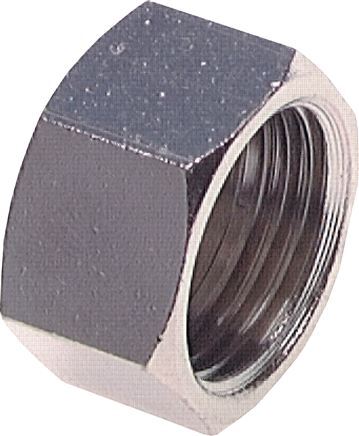 G 1'' Nickel plated Brass End cap 16 Bar [2 Pieces]