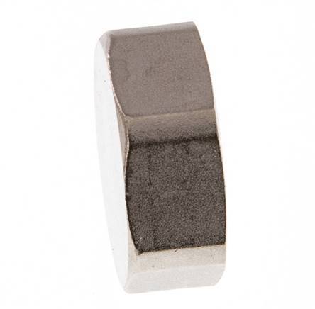 G 1'' Nickel plated Brass End cap 16 Bar [2 Pieces]
