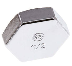 G 1 1/2'' Nickel plated Brass End cap 16 Bar