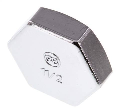 G 1 1/2'' Nickel plated Brass End cap 16 Bar
