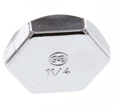 G 1 1/4'' Nickel plated Brass End cap 16 Bar