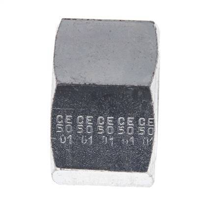 UN 1-7/16''-12 Zinc plated Steel End cap ORFS 400 Bar