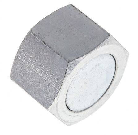 UN 1-7/16''-12 Zinc plated Steel End cap ORFS 400 Bar