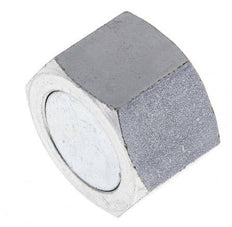 UN 1-7/16''-12 Zinc plated Steel End cap ORFS 400 Bar