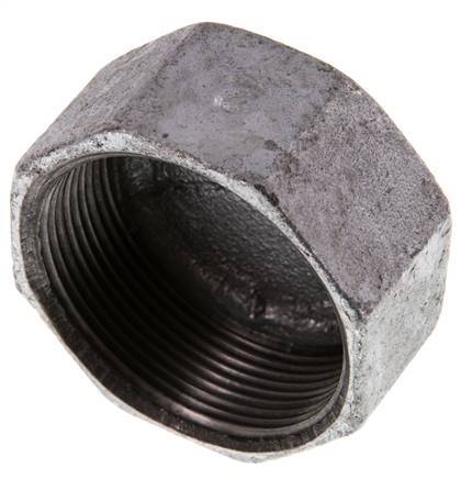 Rp 2'' Zinc plated Cast iron End cap 25 Bar