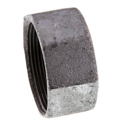Rp 2'' Zinc plated Cast iron End cap 25 Bar