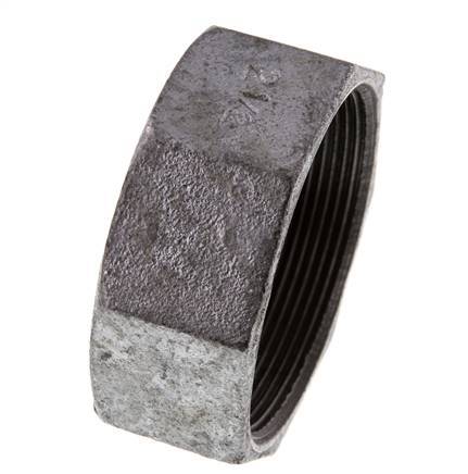 Rp 2 1/2'' Zinc plated Cast iron End cap 25 Bar