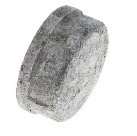 Rp 2 1/2'' Zinc plated Cast iron End cap Round 25 Bar