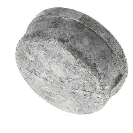 Rp 2 1/2'' Zinc plated Cast iron End cap Round 25 Bar