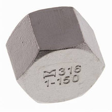 Rp 1'' Stainless steel End cap 16 Bar