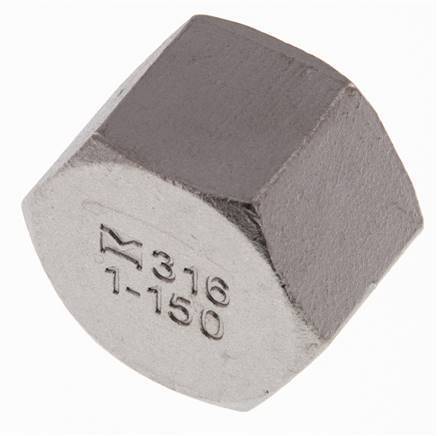 Rp 1'' Stainless steel End cap 16 Bar